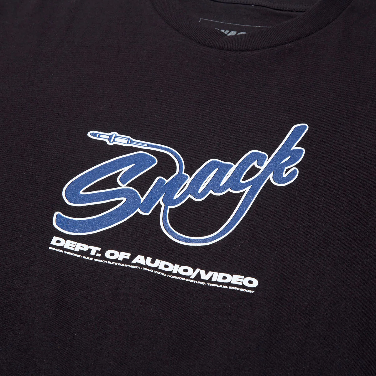 Snack Mic Check T-Shirt - Black - Image 2