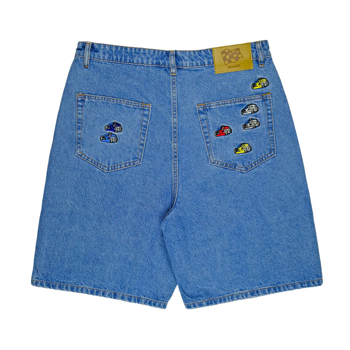 Snack Pole Position Jean Shorts - Skyline Blue - Image 2