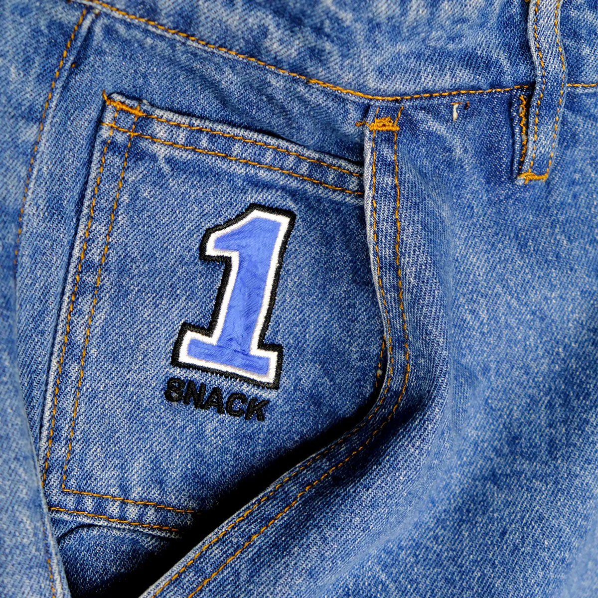 Snack Pole Position Jean Shorts - Skyline Blue - Image 3