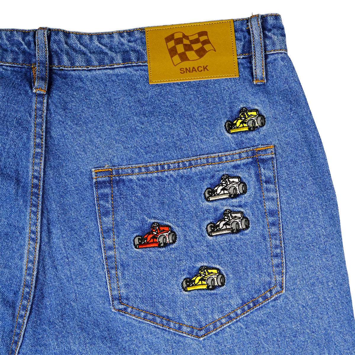 Snack Pole Position Jean Shorts - Skyline Blue - Image 4