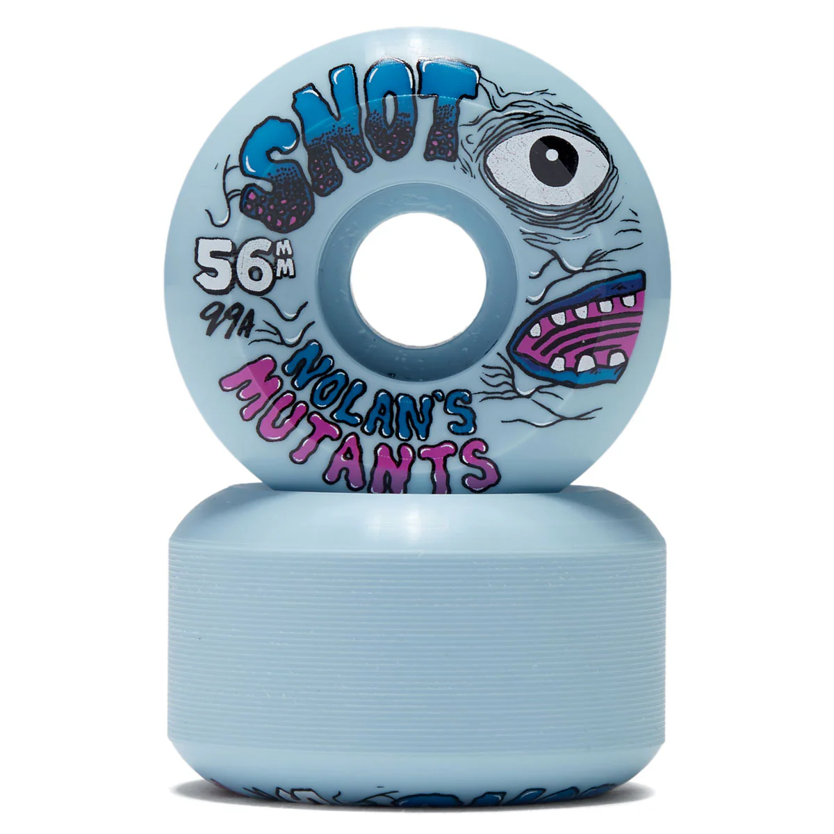 Snot Nolan Mutants 99a Skateboard Wheels - Ice Blue - 56mm - Image 2