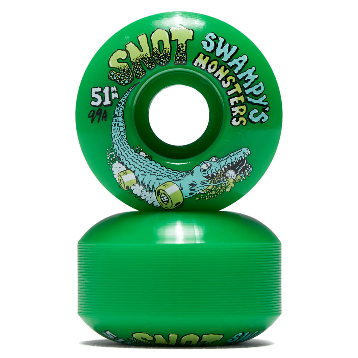 Snot Swampy's Monsters 99a Skateboard Wheels - Green - 51mm - Image 2