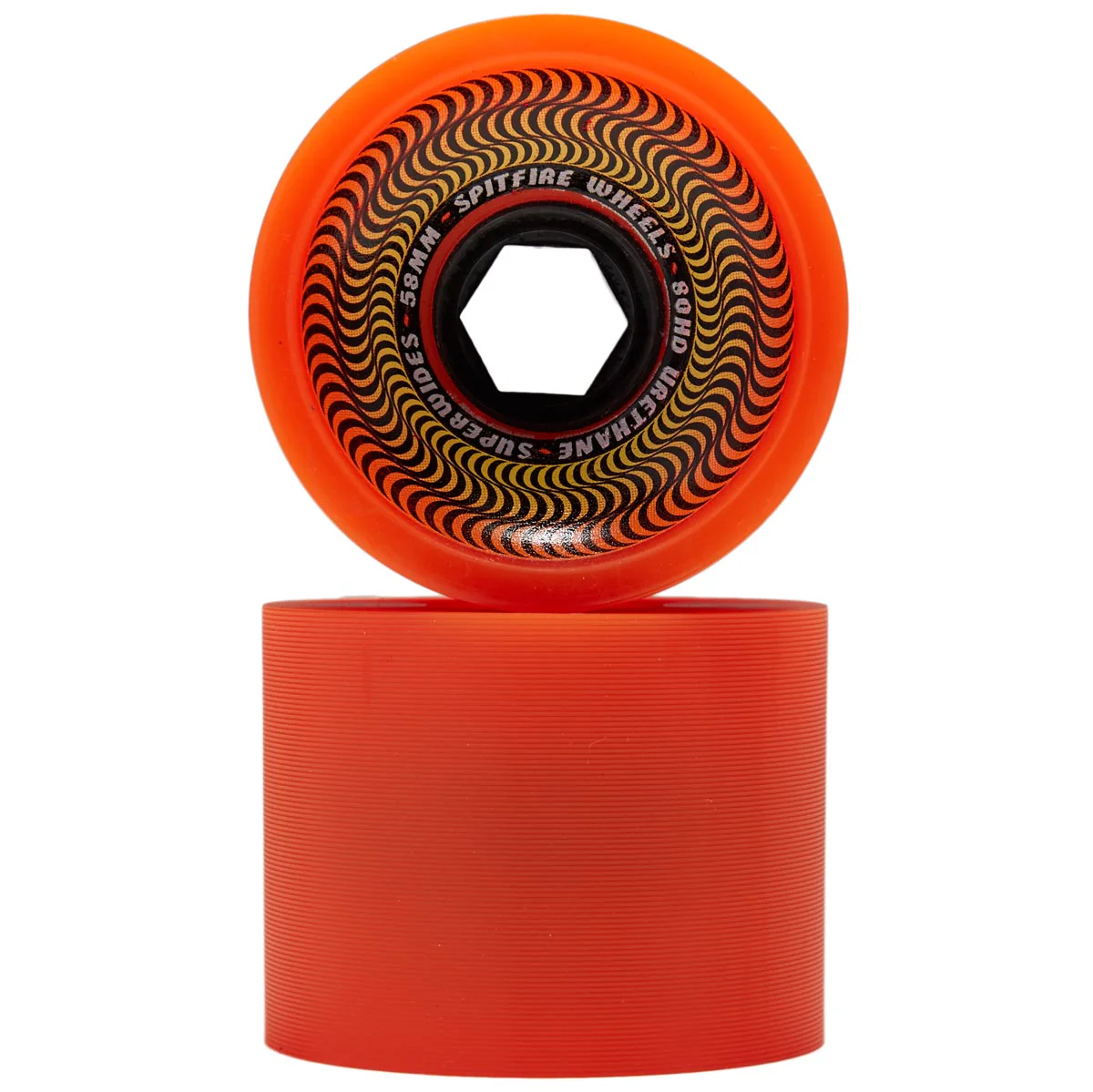 Spitfire 80HD Superwides Skateboard Wheels - Orange - 58mm - Image 2