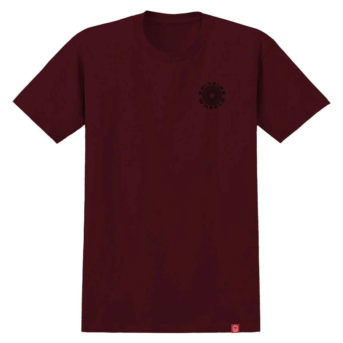Spitfire Classic '87 Swirl Fill T-Shirt - Burgundy/Black/White - Image 2