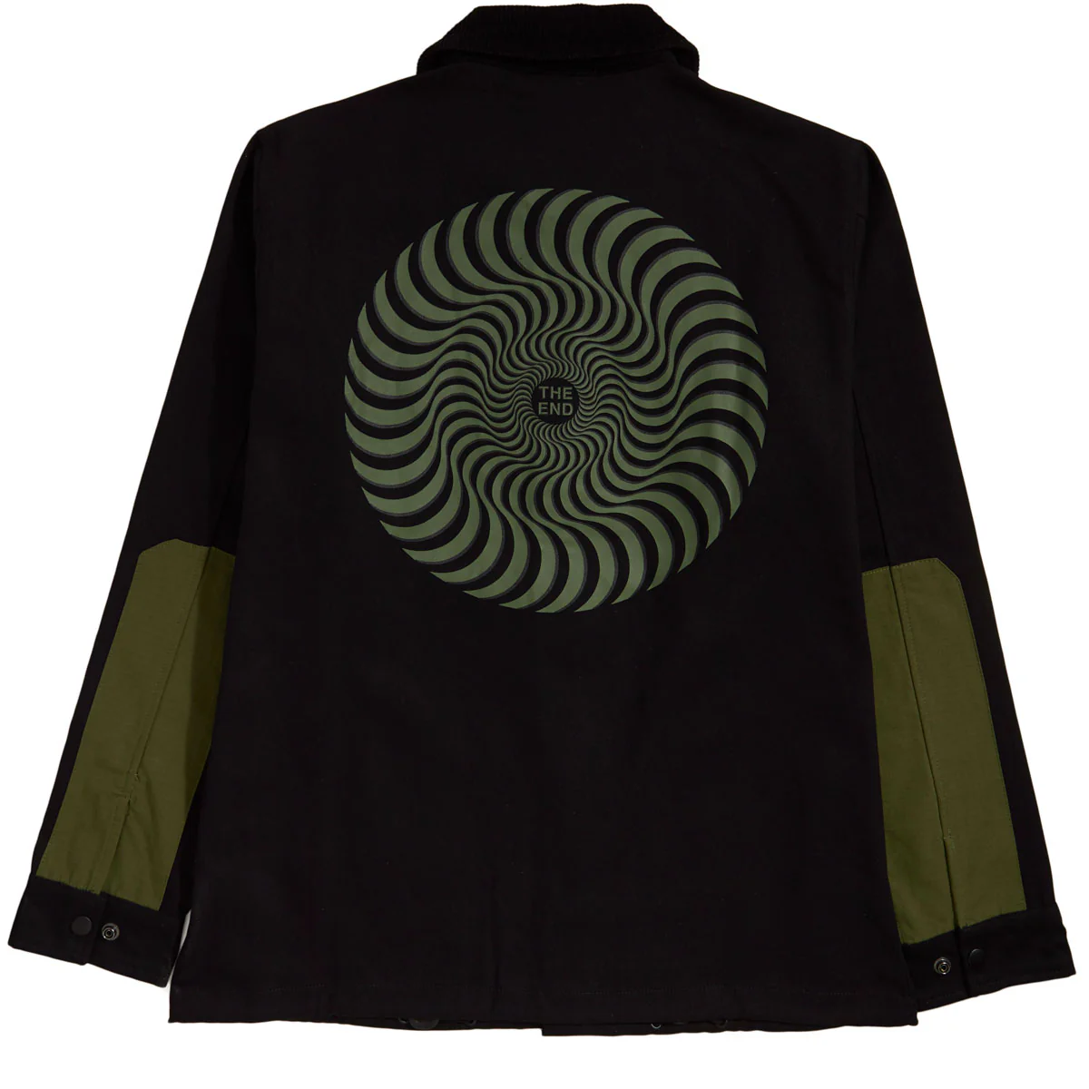 Spitfire Classic Swirl Overlay Jacket - Black/Olive - Image 2