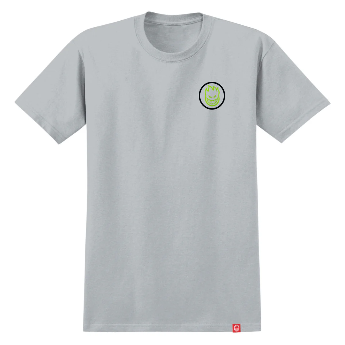 Spitfire Classic Swirl Overlay T-Shirt - Ice Grey/Black/Green - Image 2