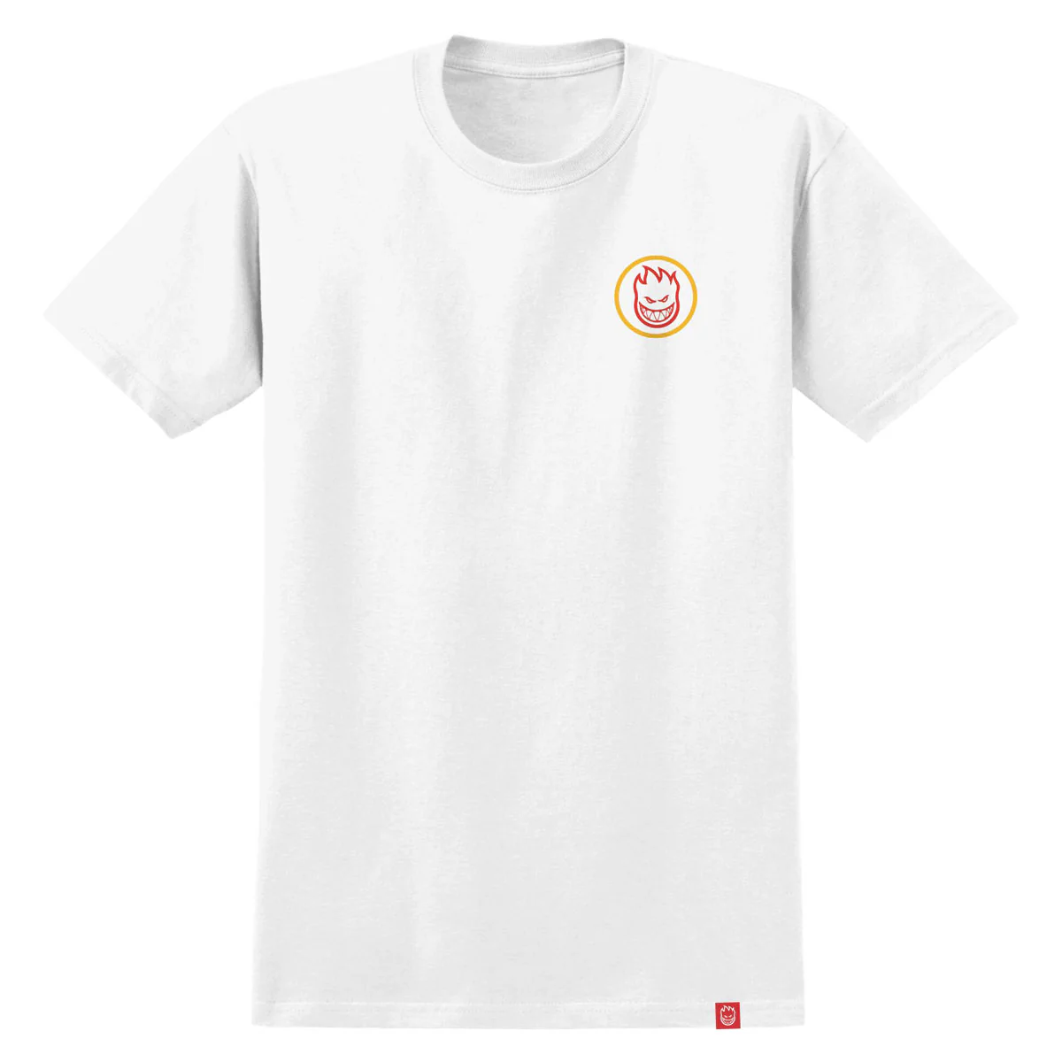 Spitfire Classic Swirl Overlay T-Shirt - White/Yellow/Red - Image 2