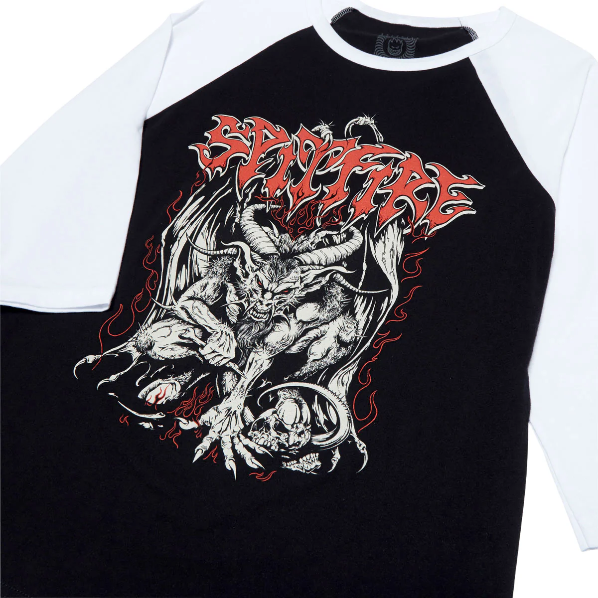 Spitfire Demon 3/4 Sleeve T-Shirt - Black/White/Multi Color - Image 2