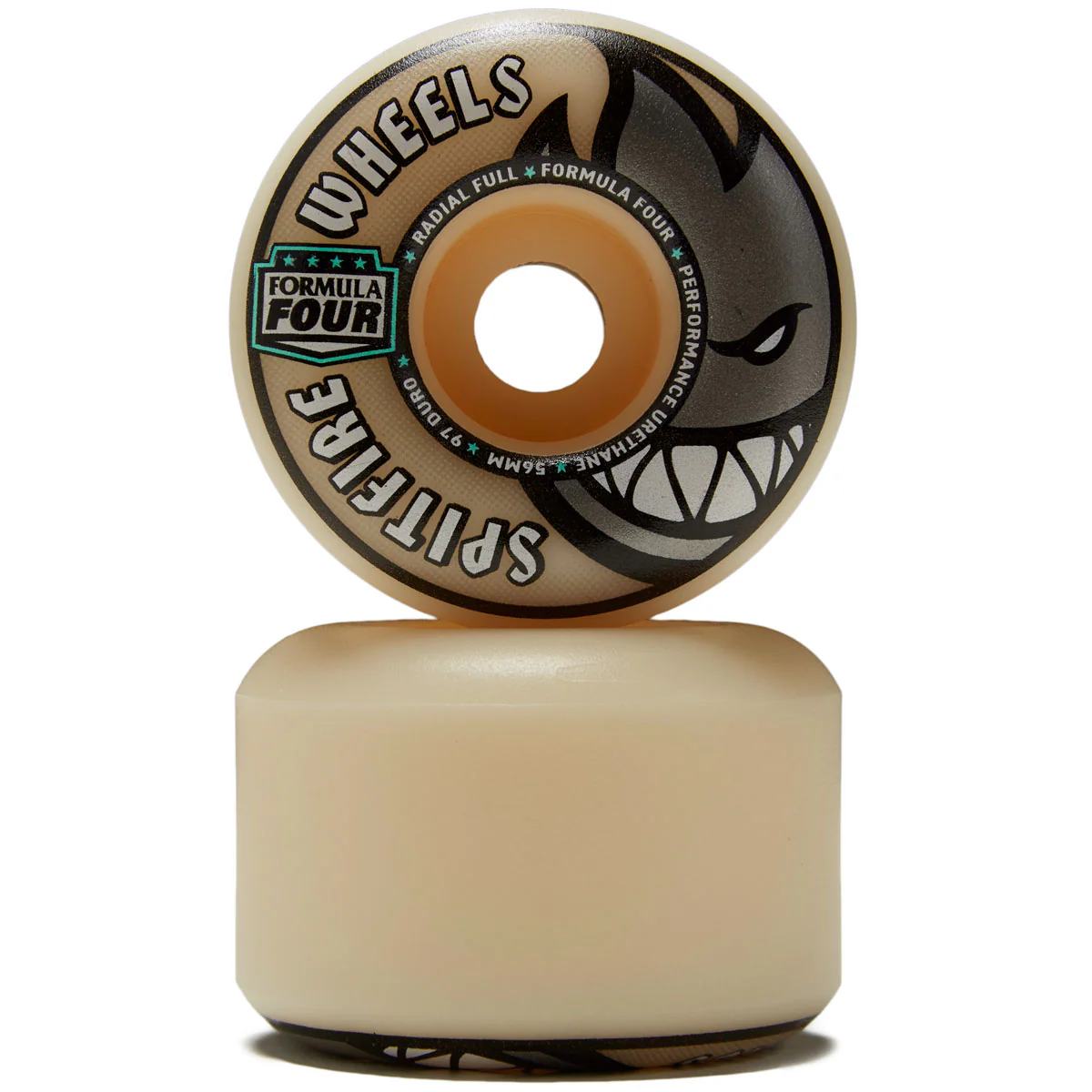 Spitfire F4 97 Radial Full Skateboard Wheels - Natural - 56mm - Image 2