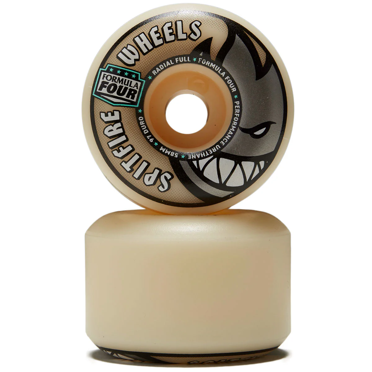 Spitfire F4 97 Radial Full Skateboard Wheels - Natural - 58mm - Image 2