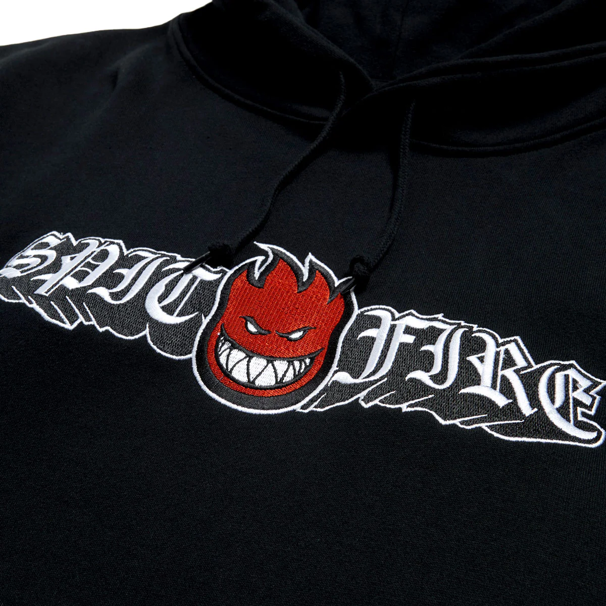 Spitfire Old E Drop Bighead Emb Hoodie - Black - Image 2