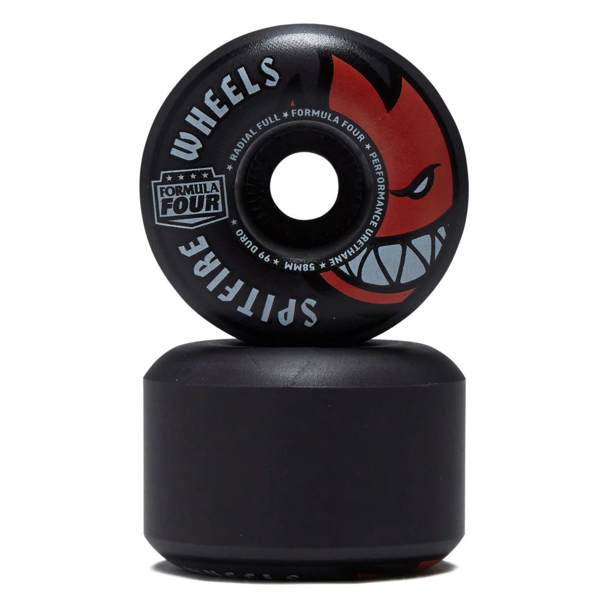 Spitfire Team Colors F4 99 Radial Full Skateboard Wheels - Black - 58mm - Image 2