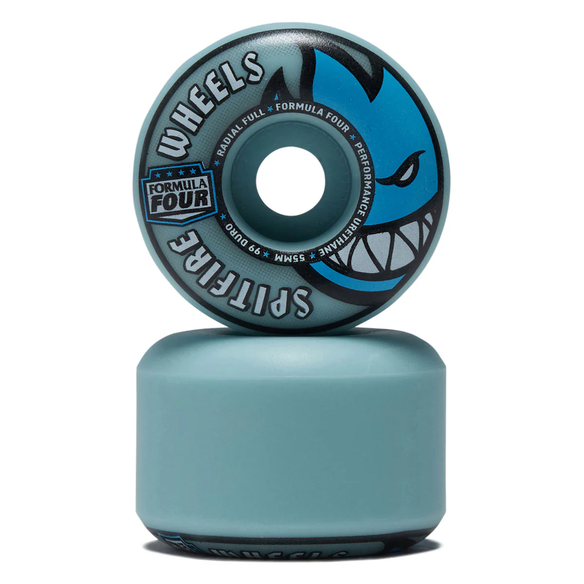 Spitfire Team Colors F4 99 Radial Full Skateboard Wheels - Light Blue - 55mm - Image 2