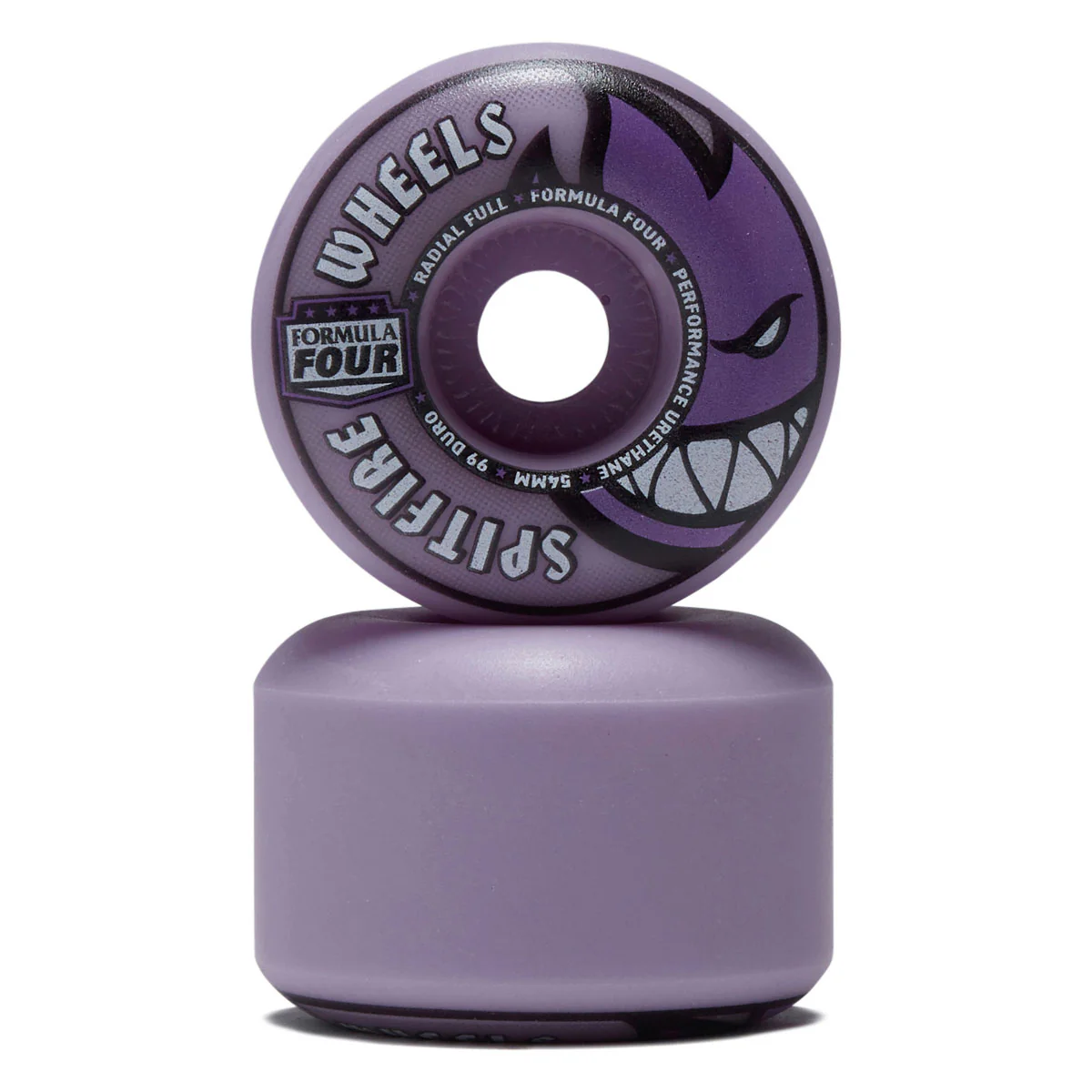 Spitfire Team Colors F4 99 Radial Full Skateboard Wheels - Light Purple - 54mm - Image 2
