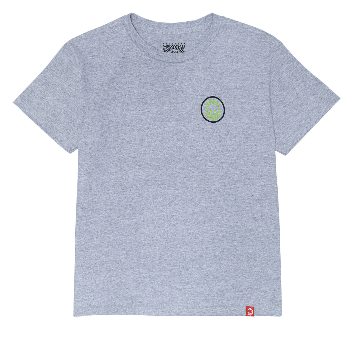 Spitfire Youth Classic Swirl Overlay T-Shirt - Sport Grey/Black/Green - Image 2