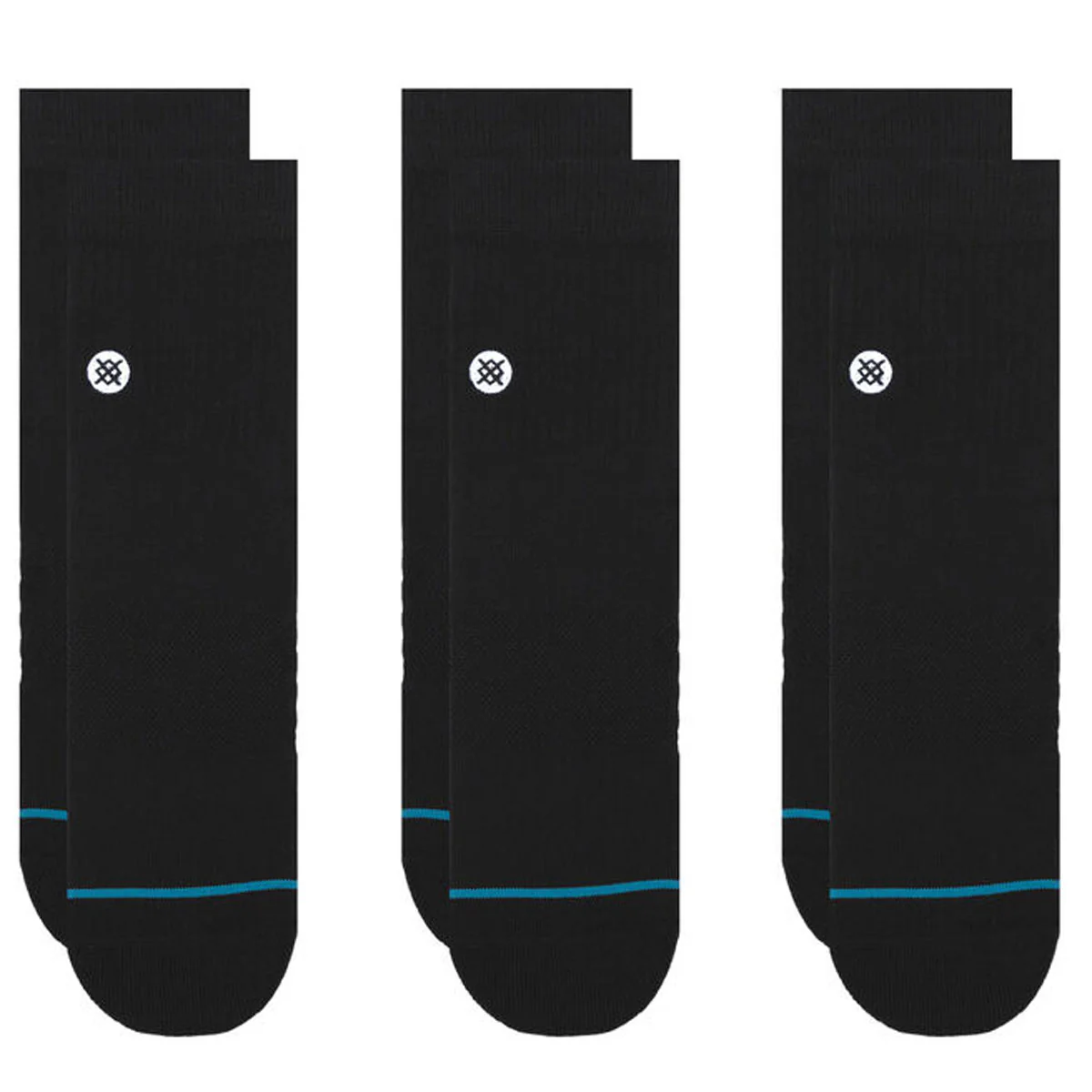 Stance Icon Quarter 3 Pack Socks - Black - Image 2