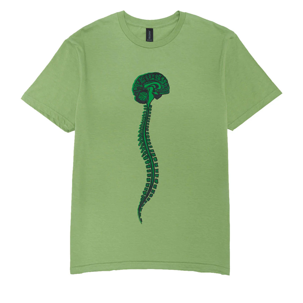 Tacky Joy Factory Brain Stem T-Shirt - Kiwi Green