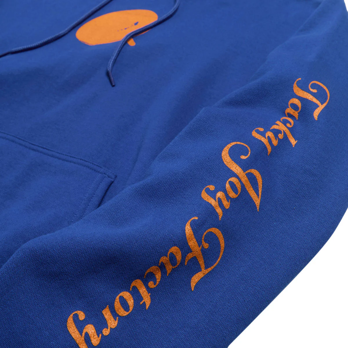 Tacky Joy Factory Script Hoodie - Blue/Orange - Image 3