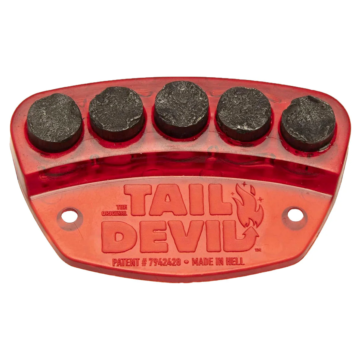 Tail Devil Skateboard Spark Plate - Red - Image 2