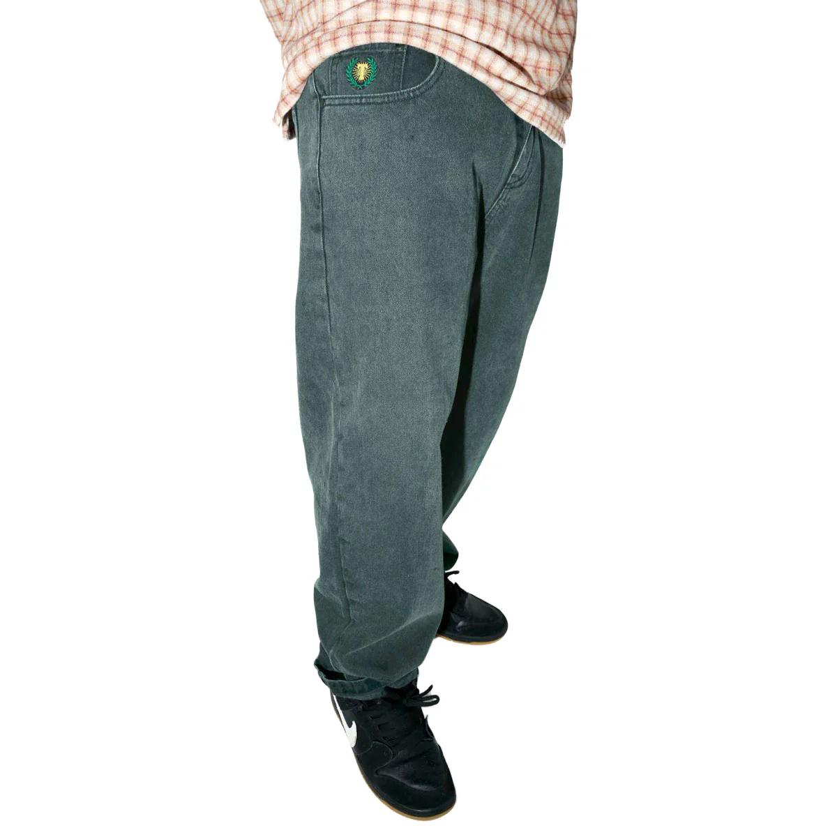 Theories Plaza Jeans - Washed Evergreen - Image 3