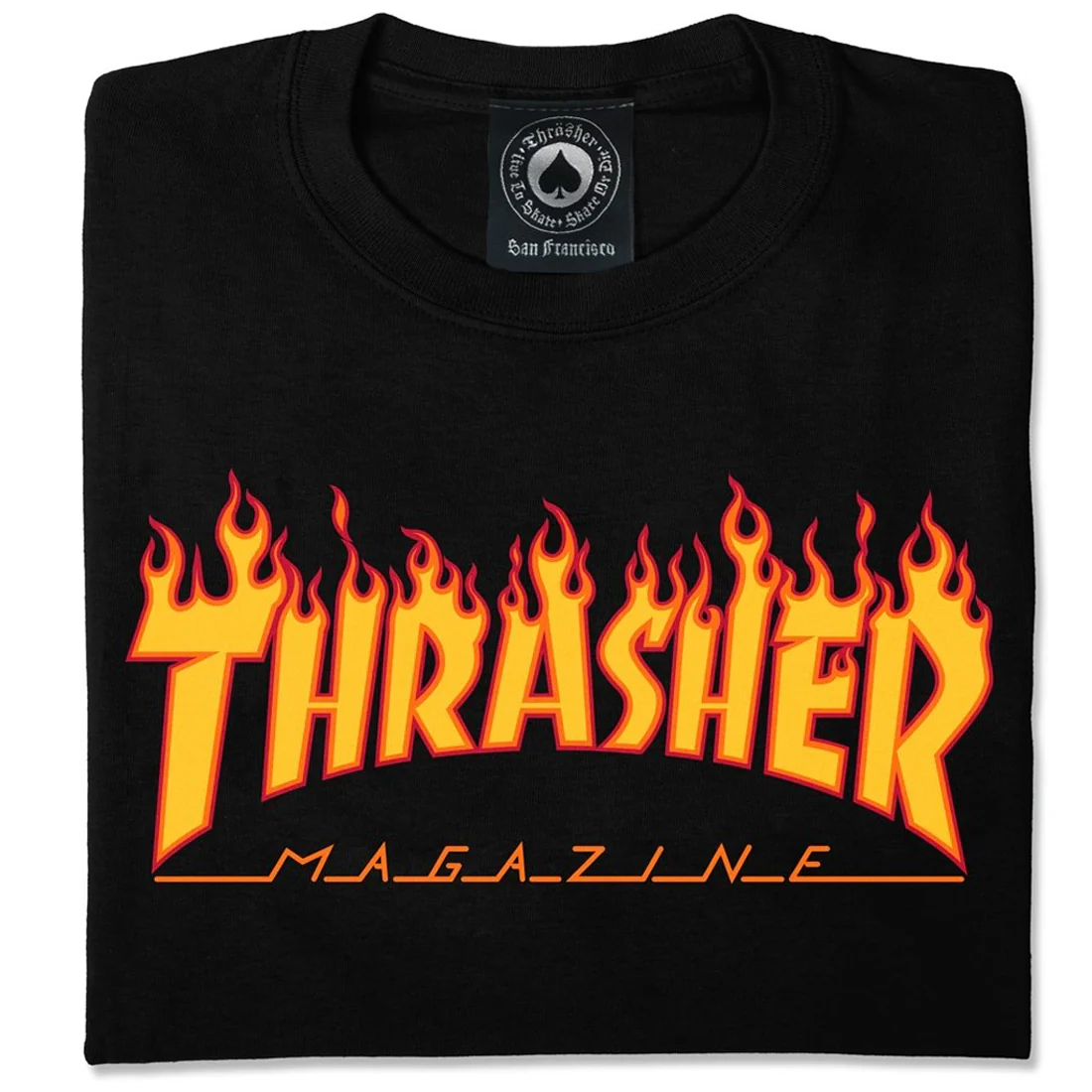 Thrasher Flame T-Shirt - Black - Image 2