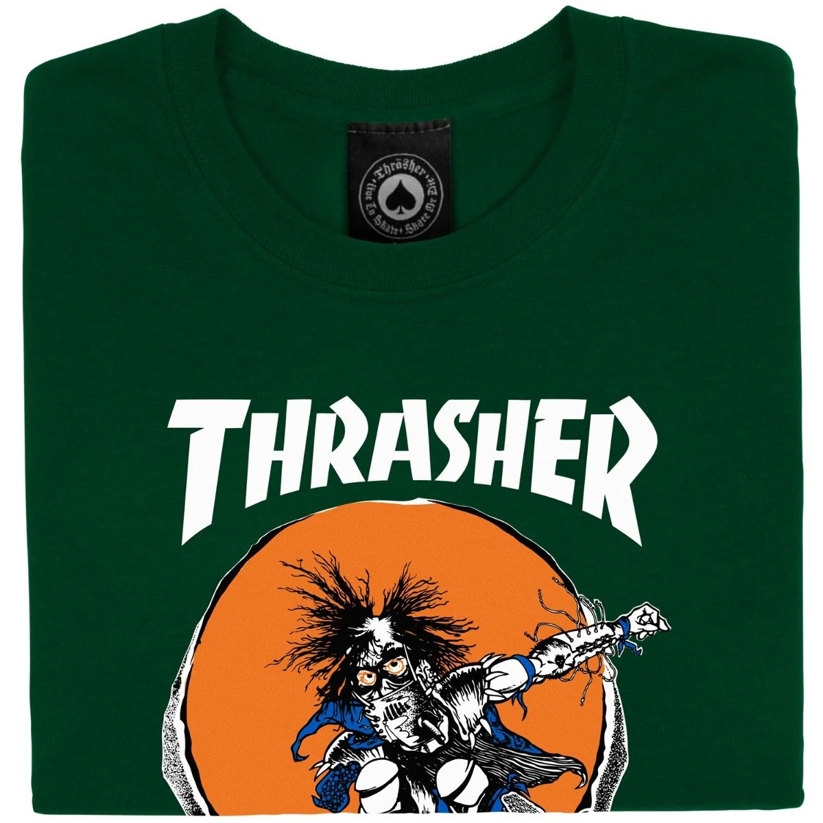 Thrasher Skate Outlaw T-Shirt - Forest Green - Image 2