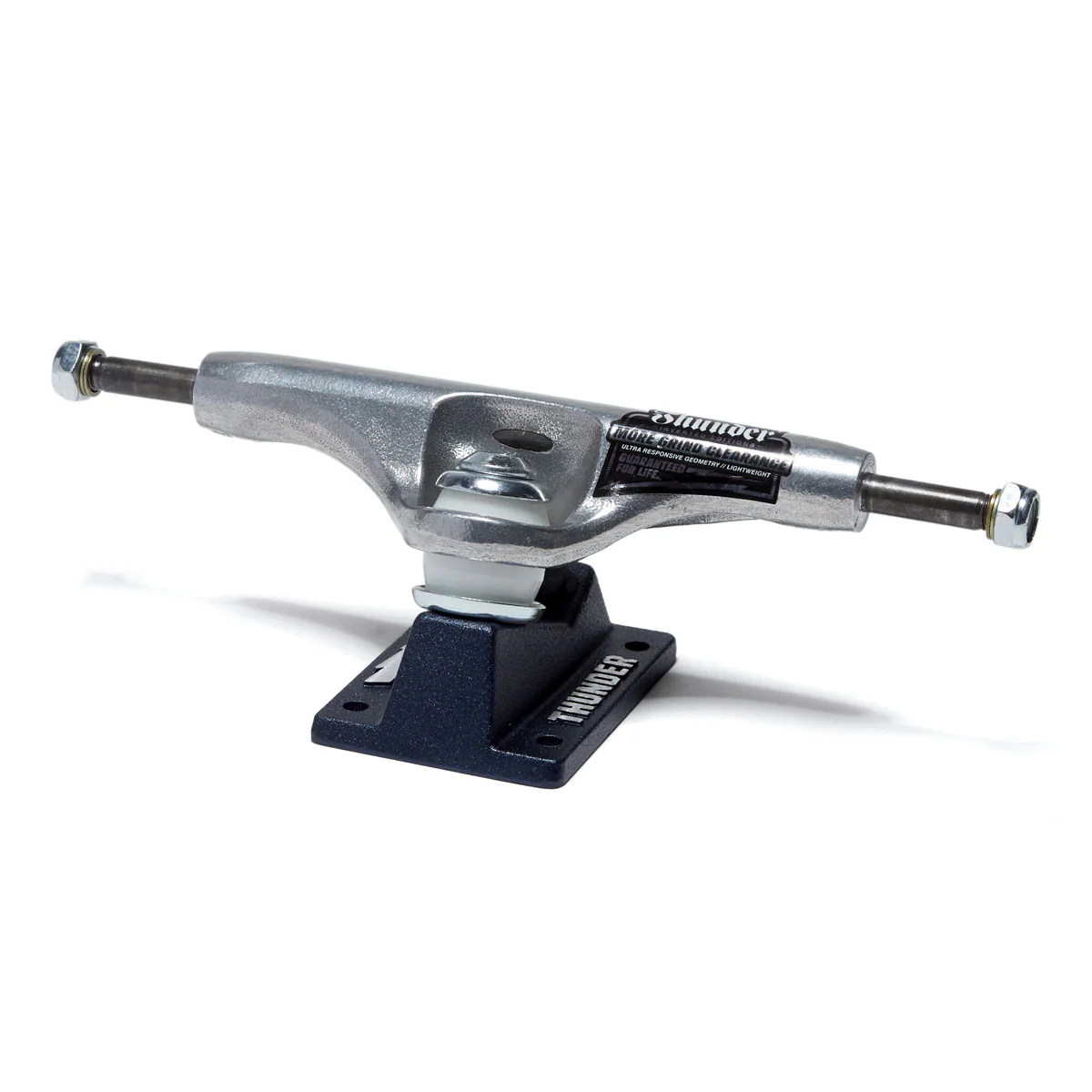 Thunder Suciu Nightwatch Pro Inverted Edition Skateboard Trucks - Polished/Blue - 149mm - Image 2