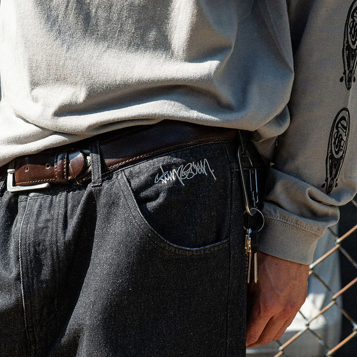 Timescan Relaxed Denim Jeans - Black - Image 5