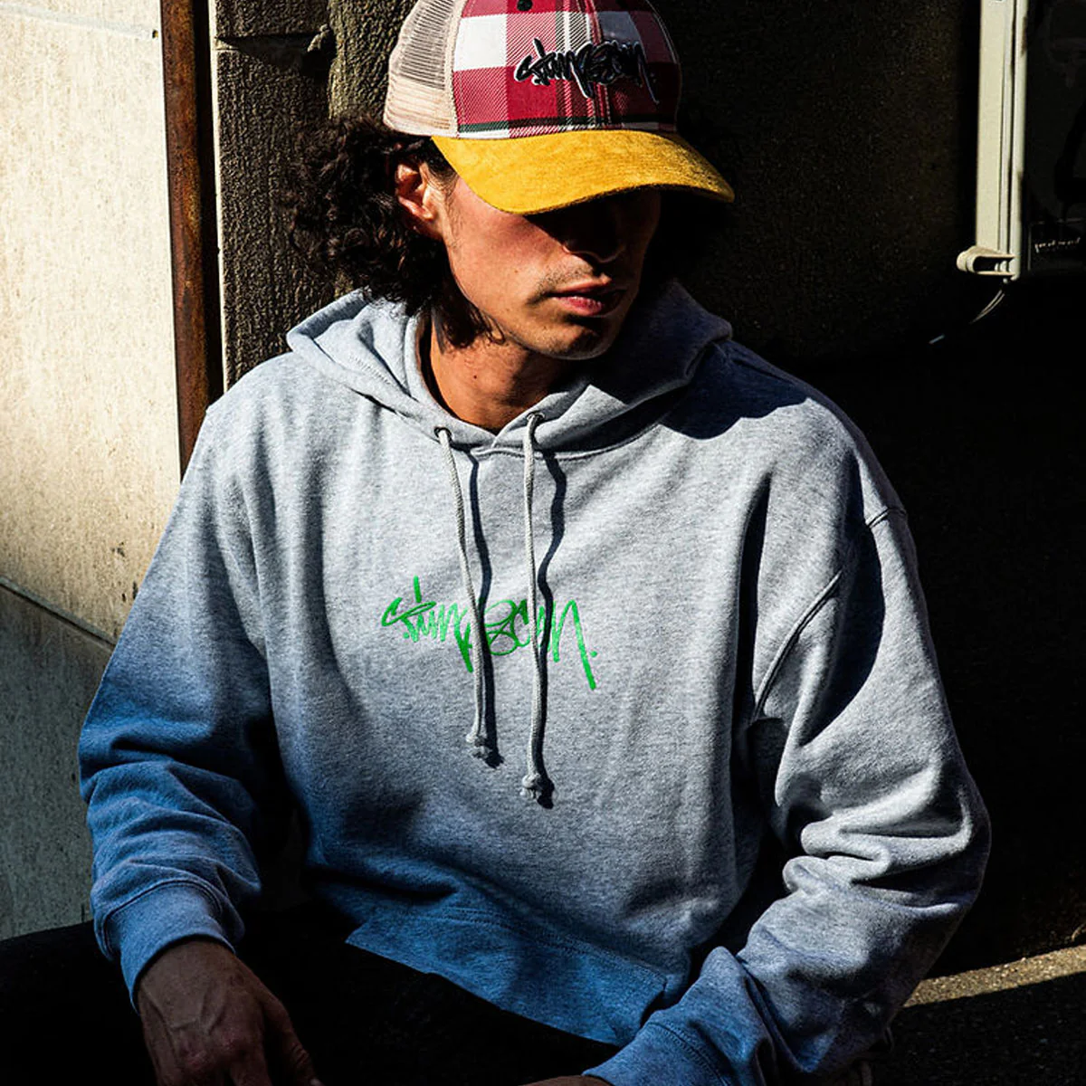 Timescan Script Logo Hoodie - Ash - Image 4