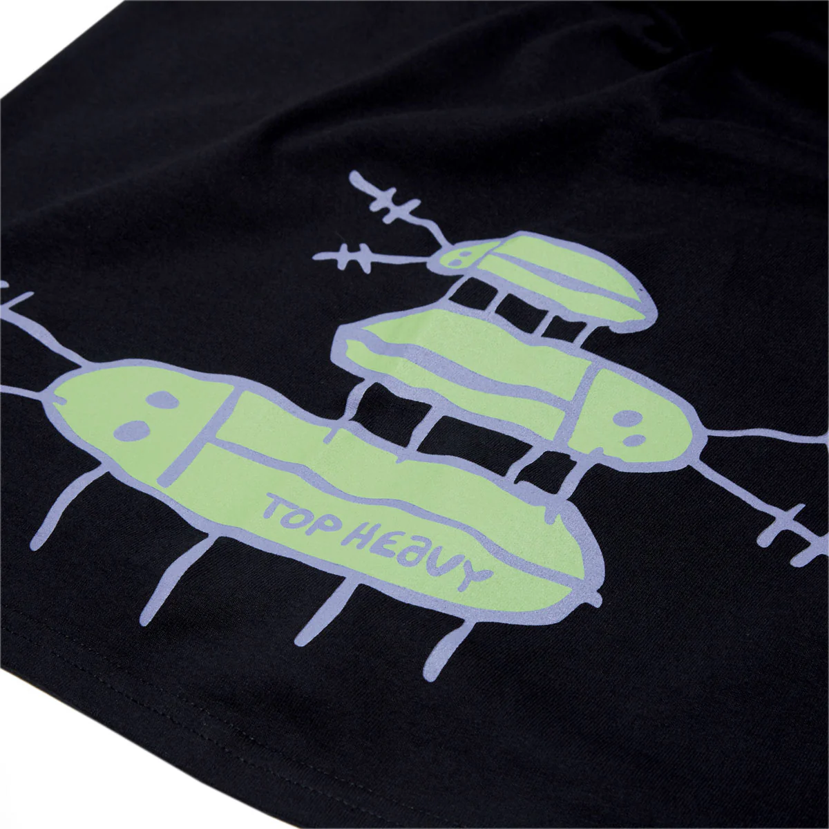 Top Heavy Bugged Out T-Shirt - Black - Image 3