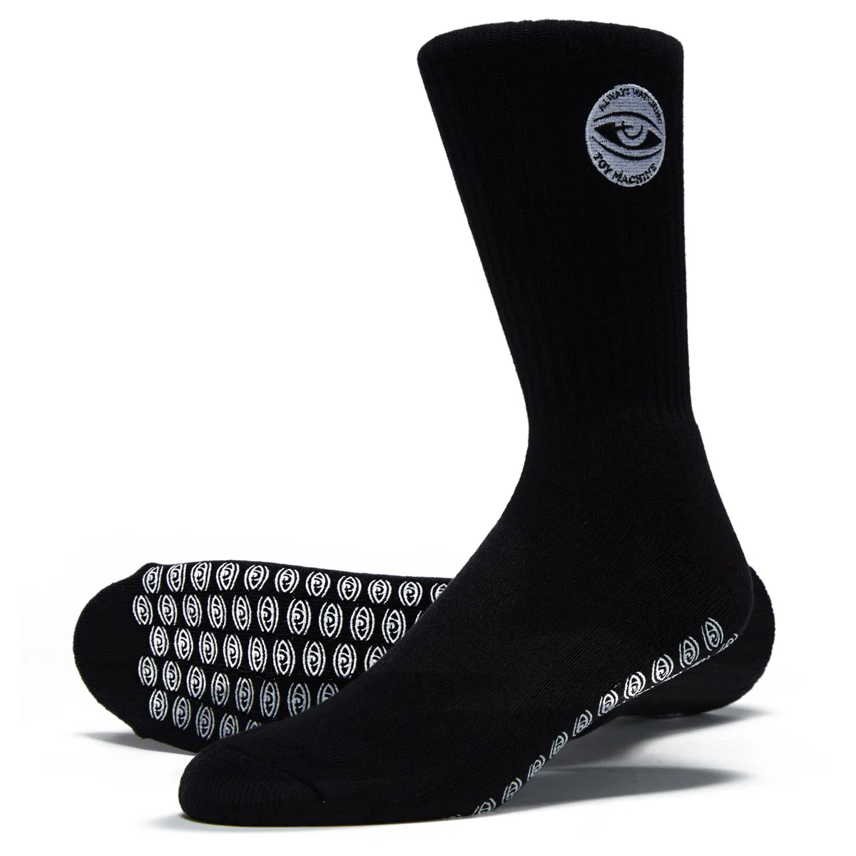 Toy Machine Always Watching Grip Socks - Black - Image 2