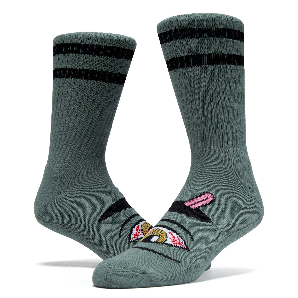 Toy Machine Bloodshot Eye Socks - Forest - Image 2