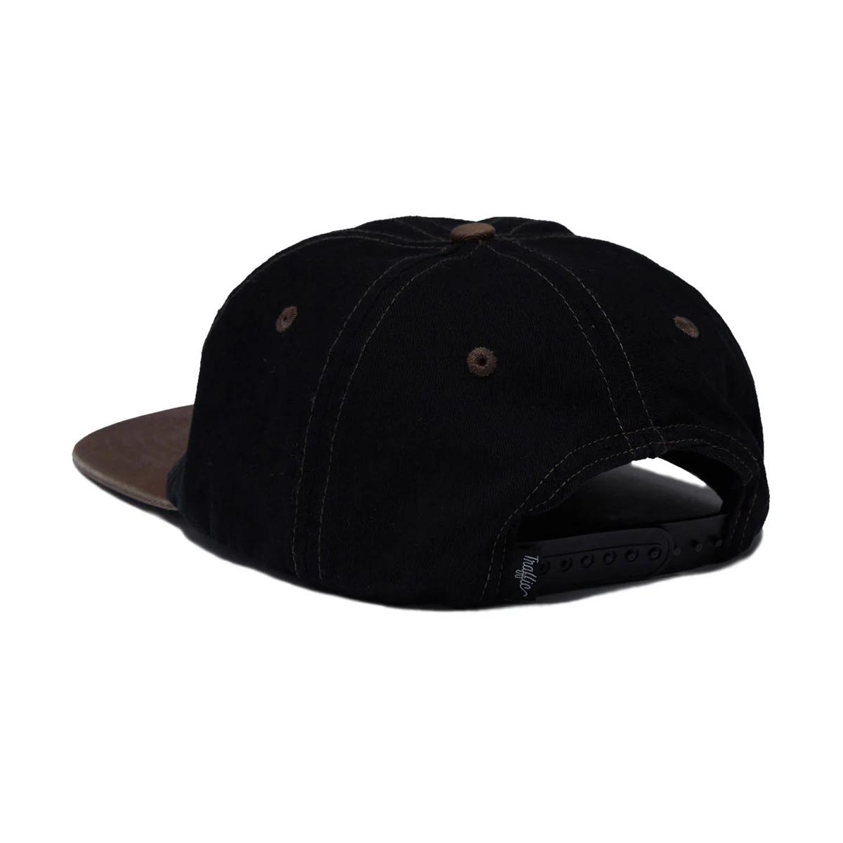 Traffic Script Snapback Hat - Black/Sepia - Image 2