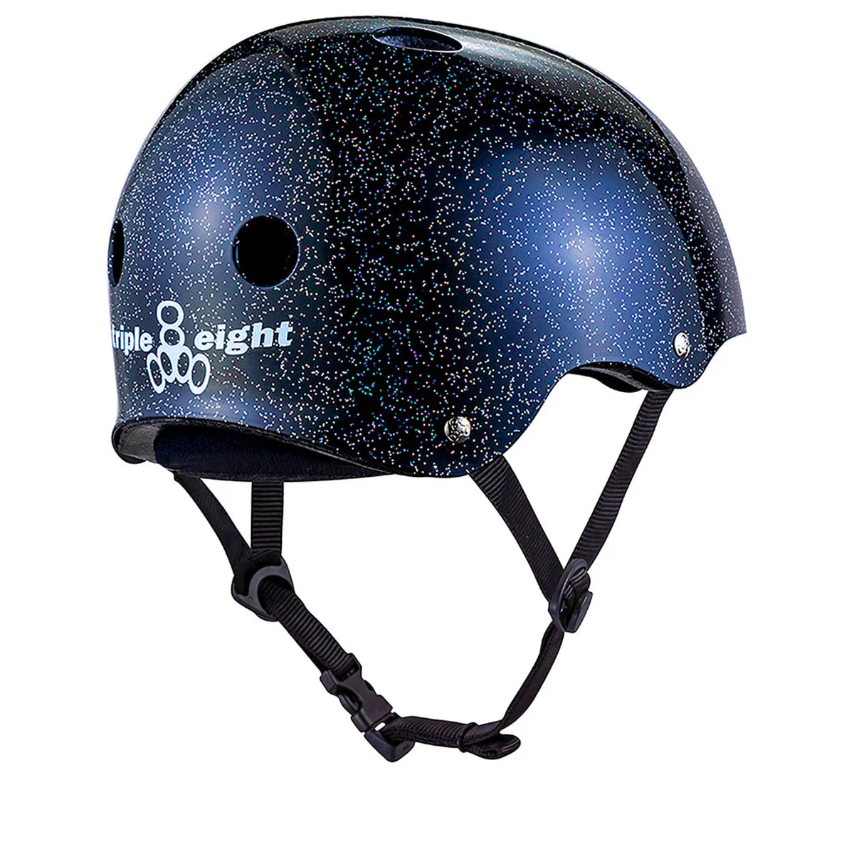 Triple Eight Deep Cover Helmet - Black Glitter - Image 2