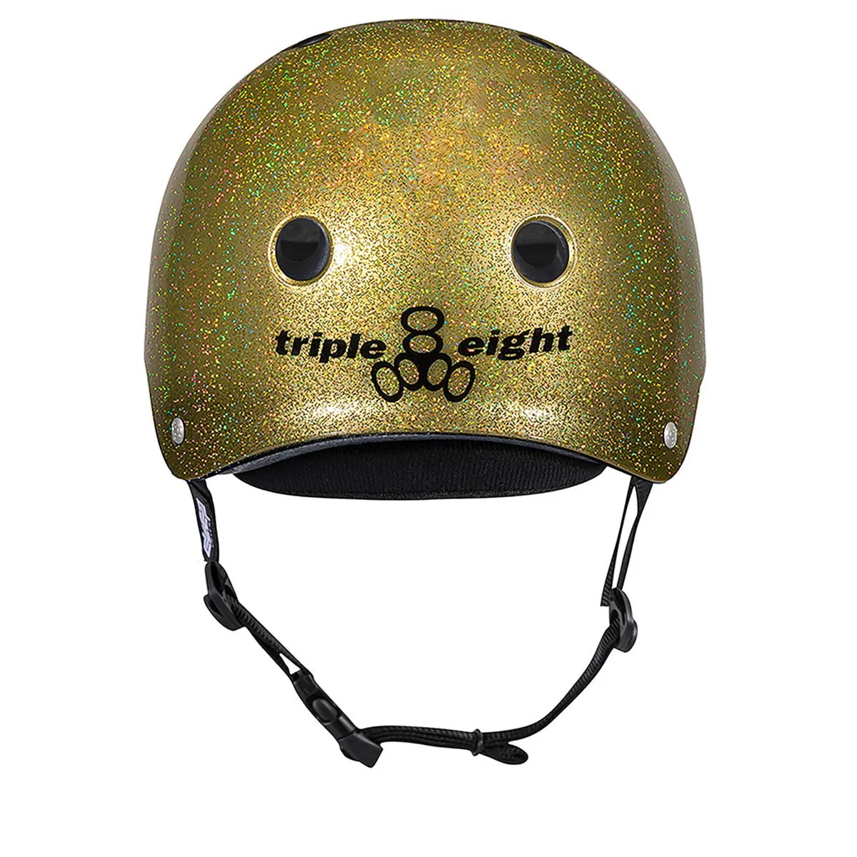 Triple Eight Deep Cover Helmet - Gold Glitter - Image 3