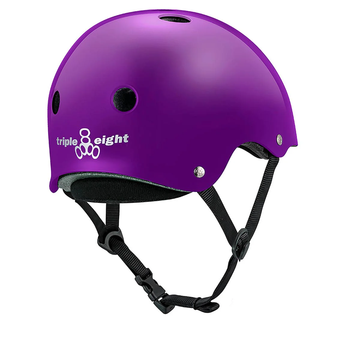 Triple Eight Deep Cover Helmet - Purple Glossy - Image 2