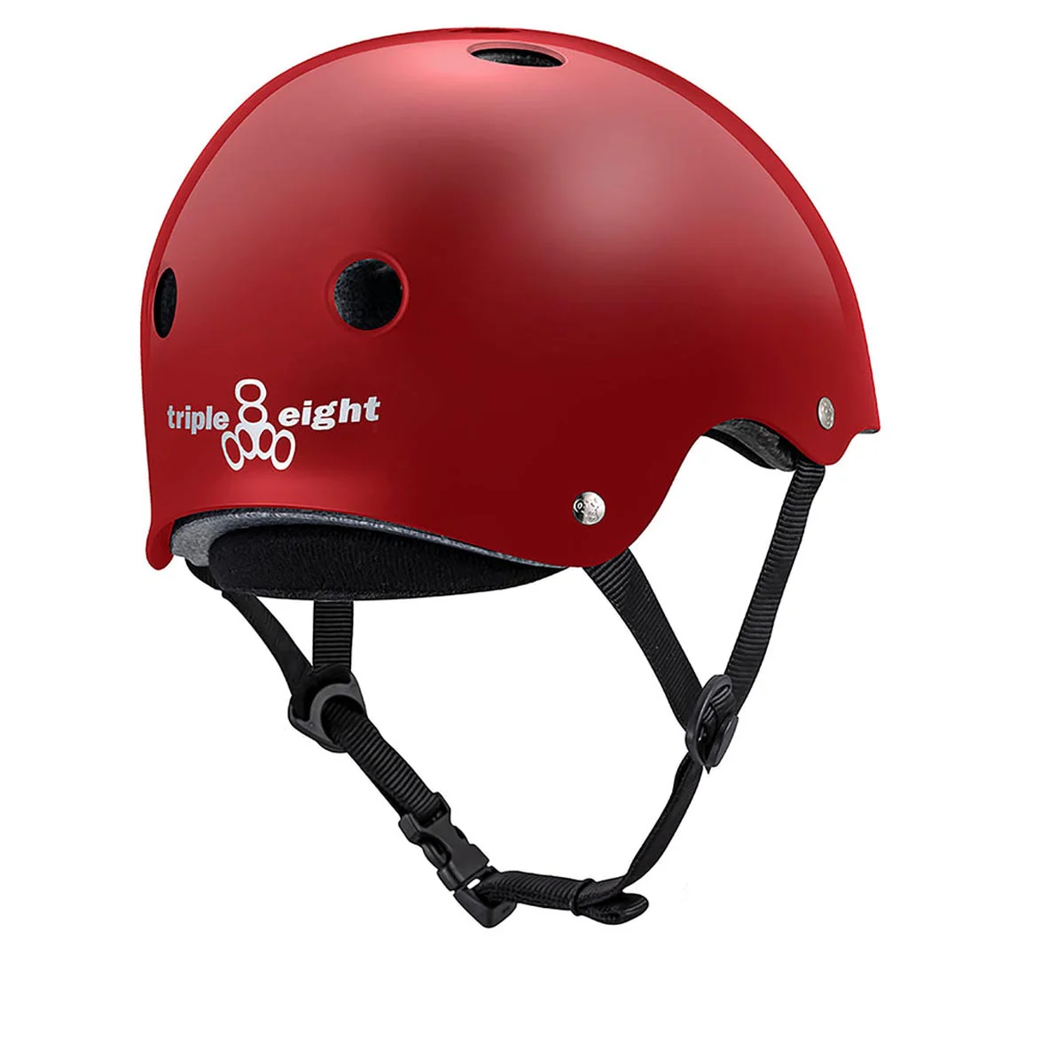 Triple Eight Deep Cover Helmet - Scarlet Red Glossy - Image 2