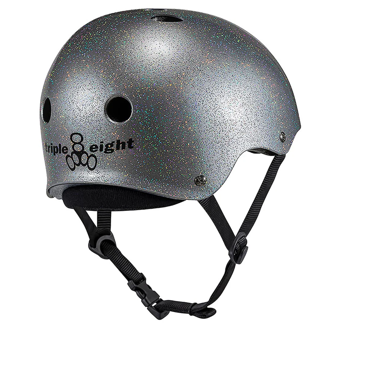 Triple Eight Deep Cover Helmet - Silver Glitter - Image 2