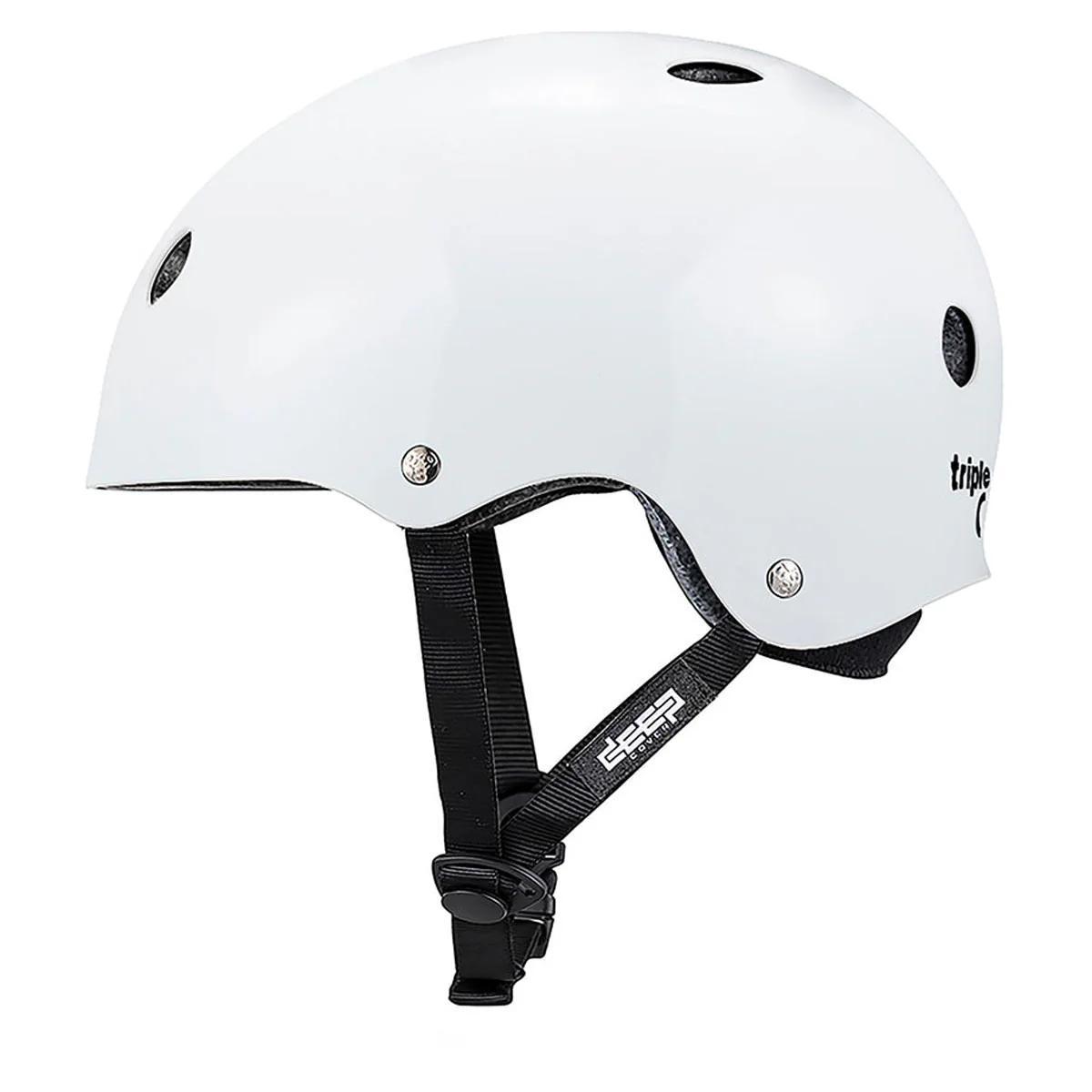 Triple Eight Deep Cover Helmet - White Glossy - Image 3