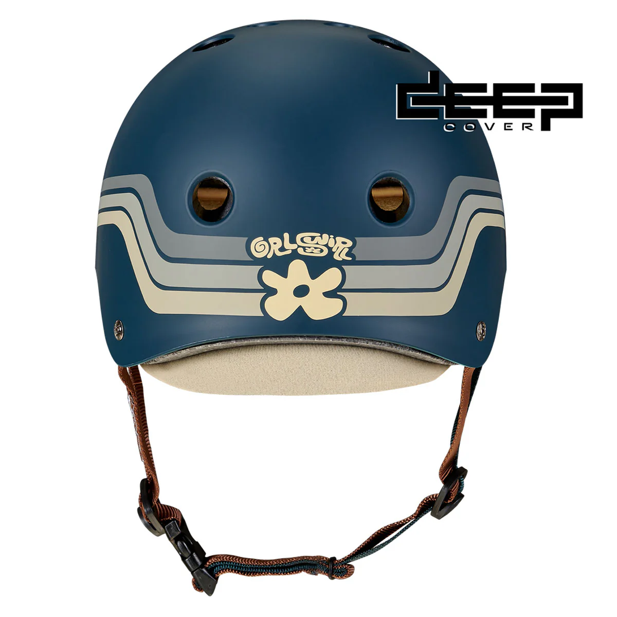 Triple Eight x GRLSWIRL Deep Cover Helmet - Retro Blue-Gray - Image 3