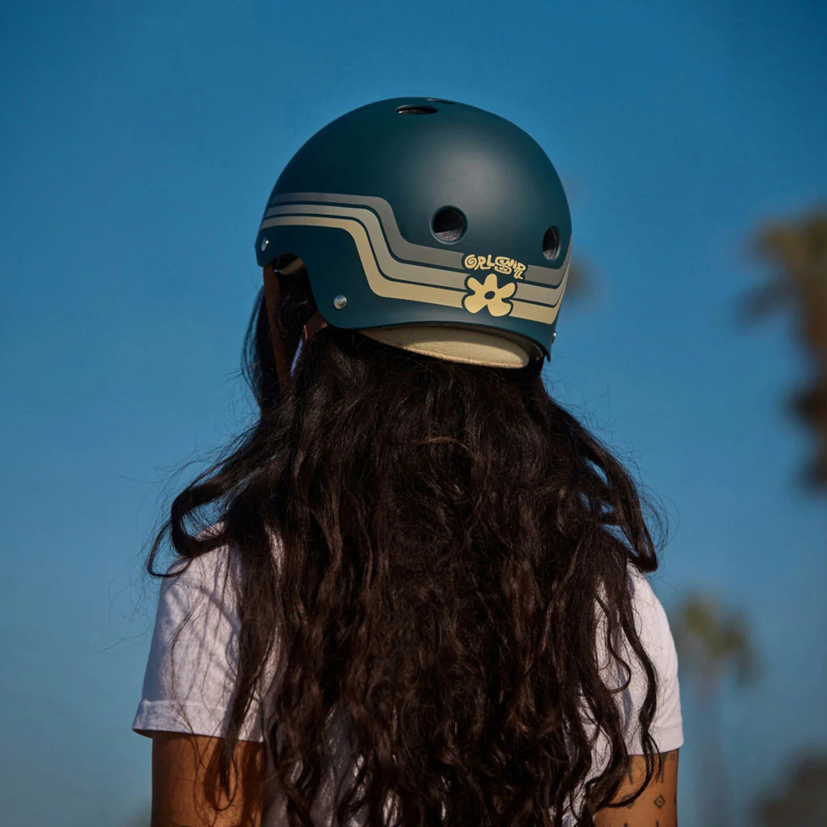 Triple Eight x GRLSWIRL Deep Cover Helmet - Retro Blue-Gray - Image 4