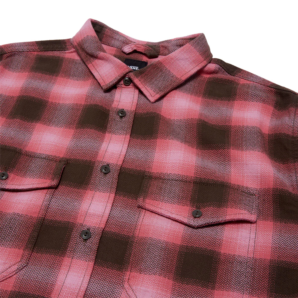 Vans Bixby Plaid Flannel Shirt - Coal Brown/Pink Dawn - Image 3