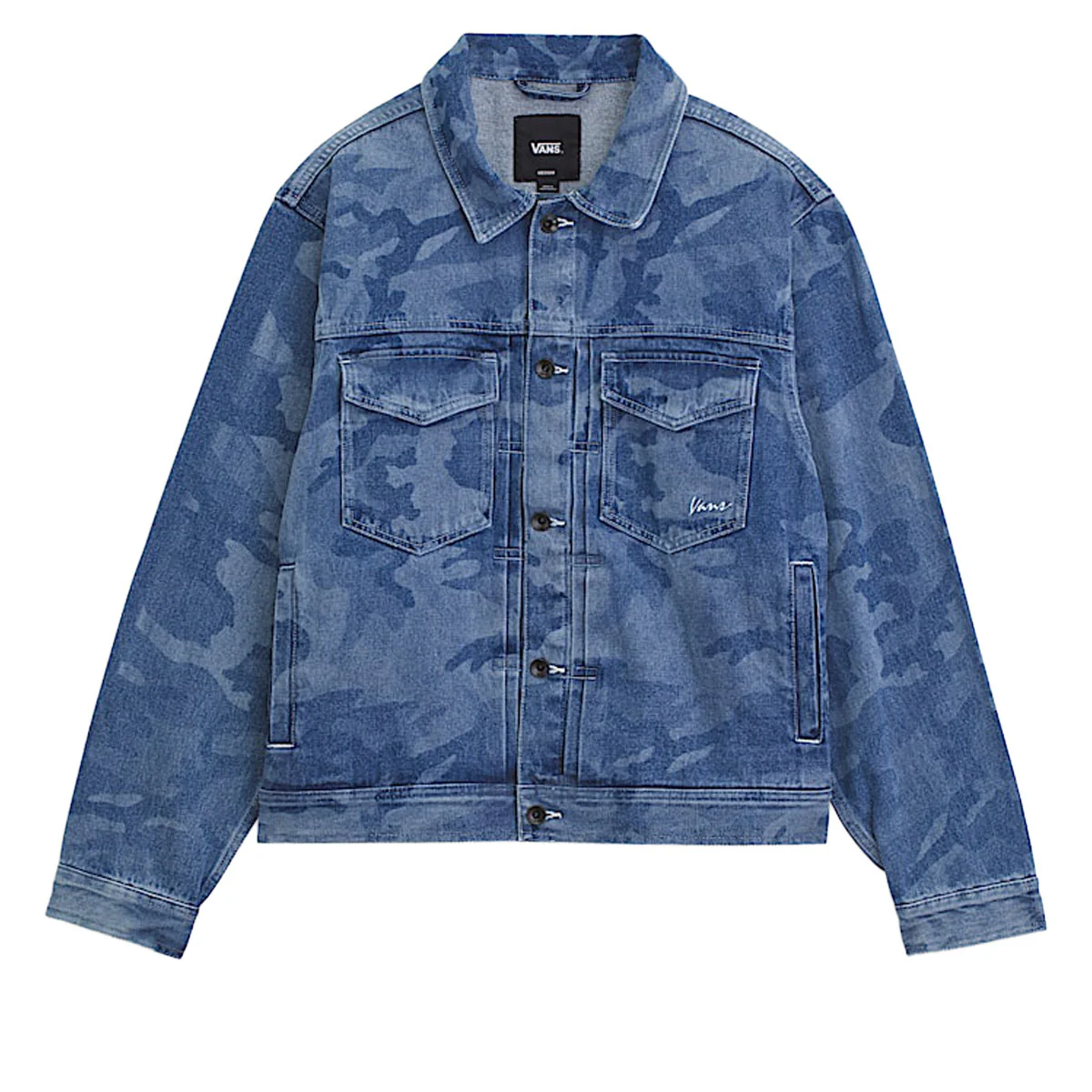 Vans Camo Denim Trucker Jacket - Stonewash Blue - Image 5