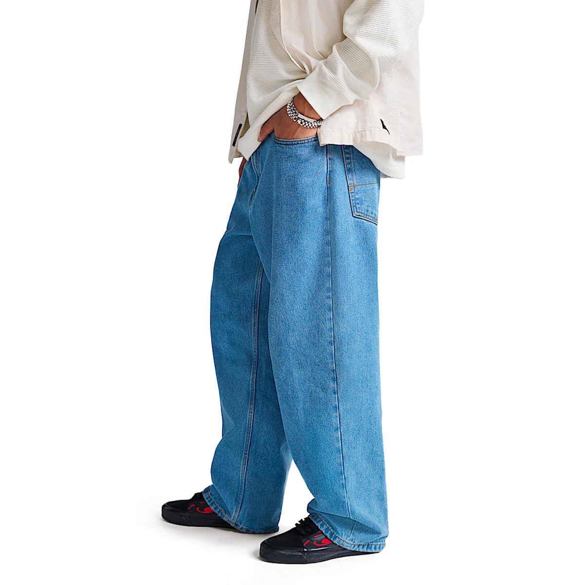 Vans Check-5 Baggy Denim Jeans - Stonewash Blue 2025 - Image 2