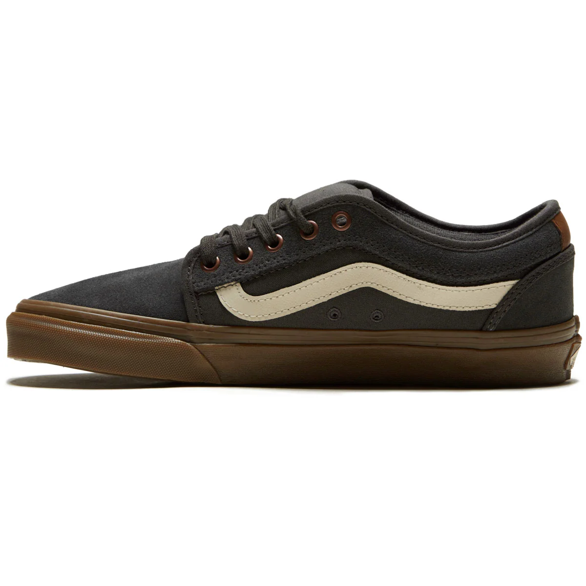 Vans Skate Chukka Low Sidestripe Shoes - Herringbone Dark Grey/Gum - Image 2