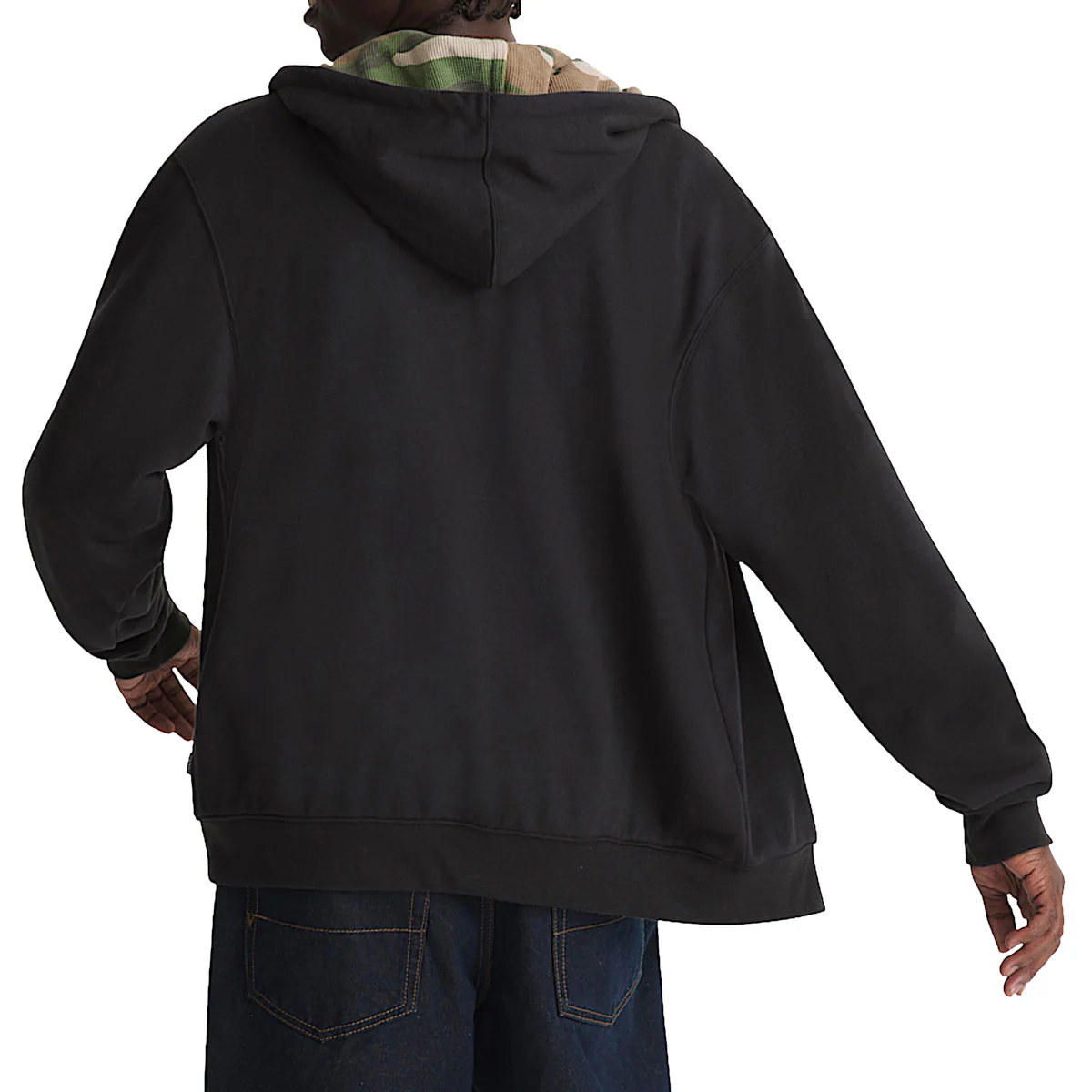 Vans Dover Thermal Lined Full Zip Up Jacket - Black/Vintage Camo - Image 3