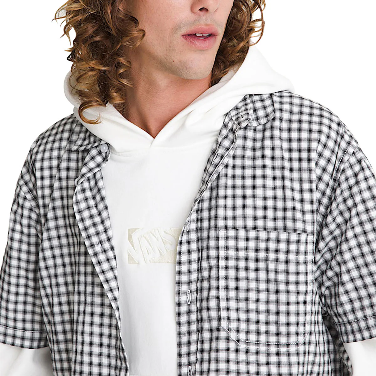 Vans Larkspur Mini Plaid Shirt - White/Black - Image 4