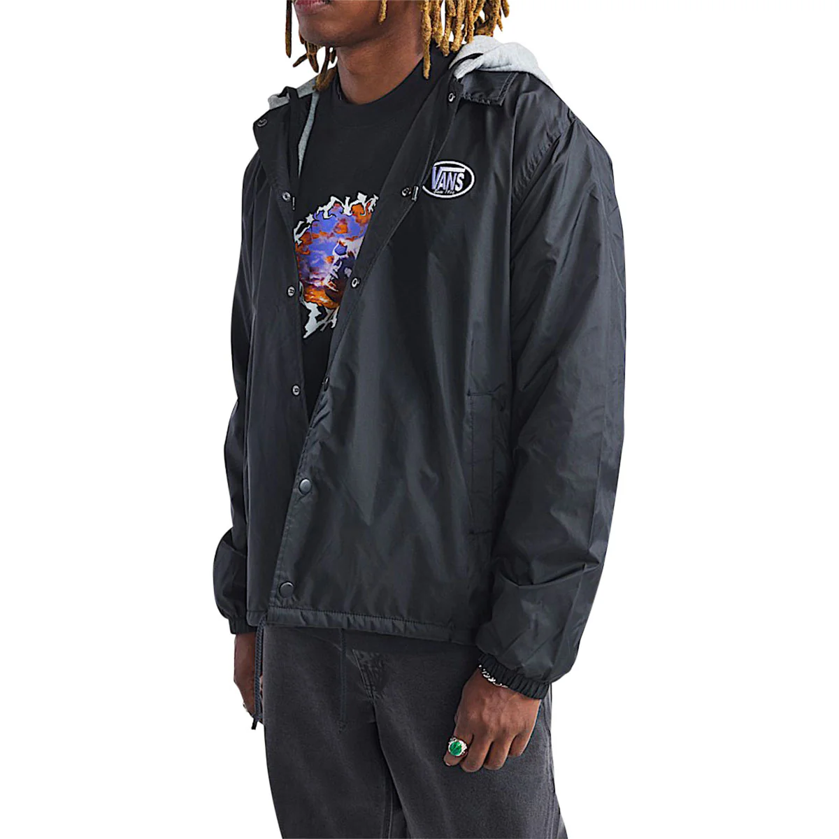Vans Riley Hooded Coaches Jacket - Black - Image 2