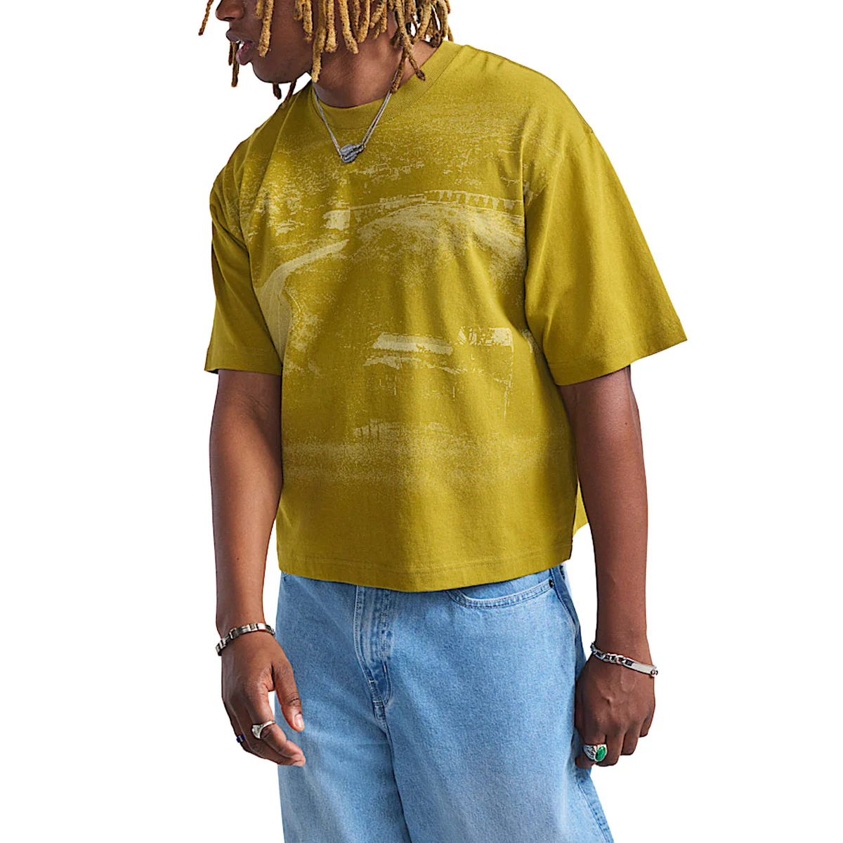 Vans Skate x Atiba Haze Hillz Bomb Short T-Shirt - Burnt Gold - Image 2