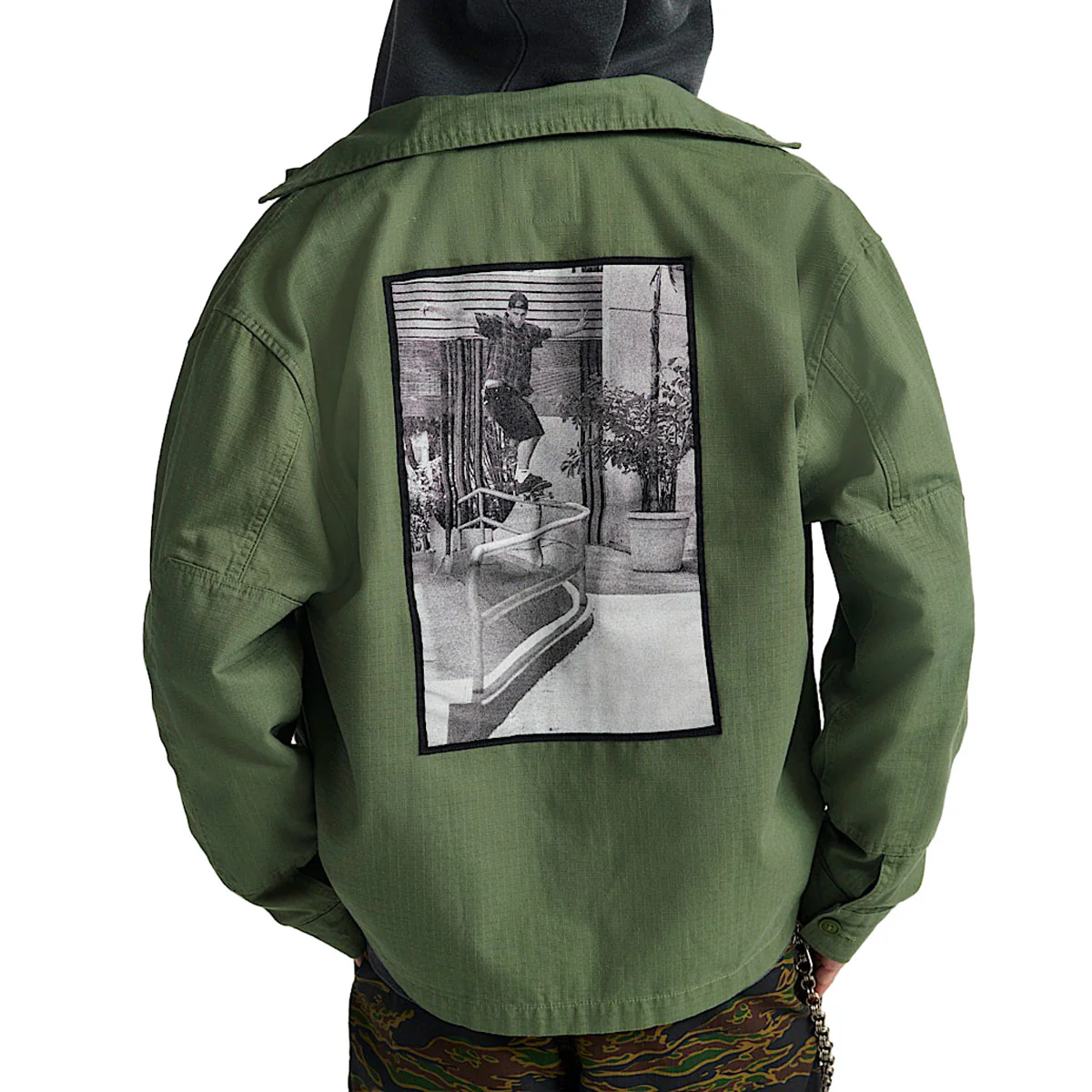 Vans Skate x Atiba Haze Military Over Shirt - Pine Forest - Image 2